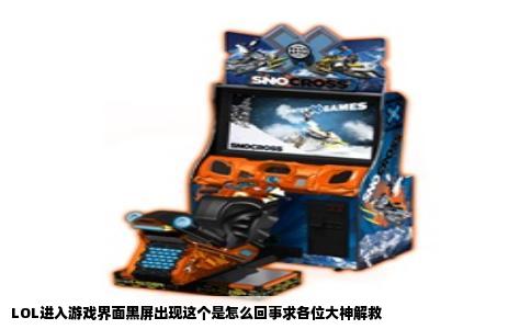 LOL进入游戏界面黑屏出现这个是怎么回事求各位大神解救