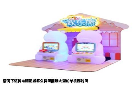 请问下这种电脑配置怎么样呀能玩大型的单机游戏吗