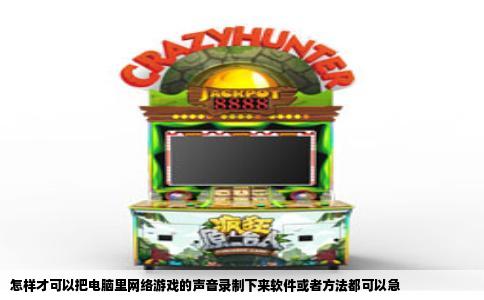 怎样才可以把电脑里网络游戏的声音录制下来软件或者方法都可以急