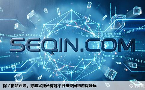 除了使命召唤。穿越火线还有哪个射击类网络游戏好玩