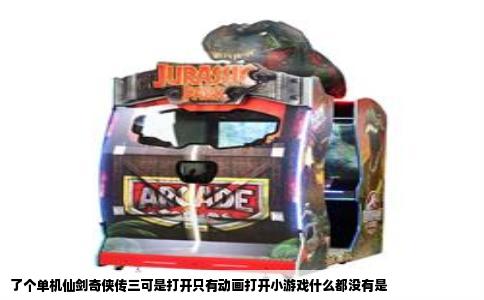 了个单机仙剑奇侠传三可是打开只有动画打开小游戏什么都没有是