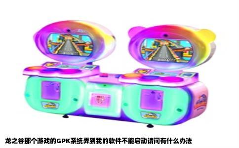龙之谷那个游戏的GPK系统弄到我的软件不能启动请问有什么办法