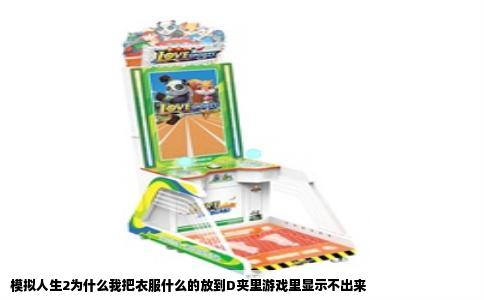 模拟人生2为什么我把衣服什么的放到D夹里游戏里显示不出来
