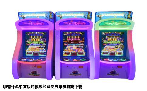 哪有什么中文版的模拟经营类的单机游戏下载