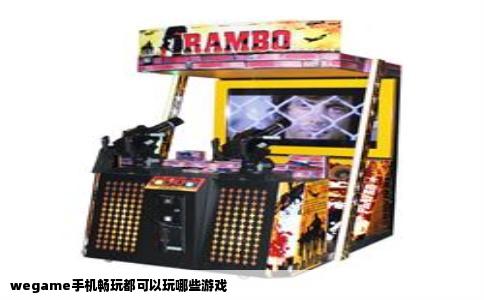 wegame手机畅玩都可以玩哪些游戏