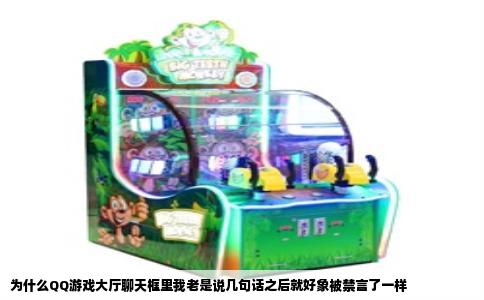 为什么QQ游戏大厅聊天框里我老是说几句话之后就好象被禁言了一样