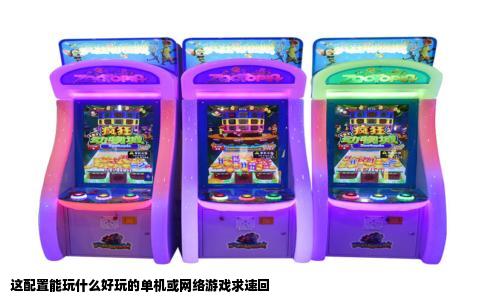 这配置能玩什么好玩的单机或网络游戏求速回